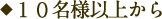 10名様以上から